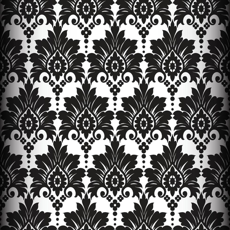 Seamless damask pattern vector