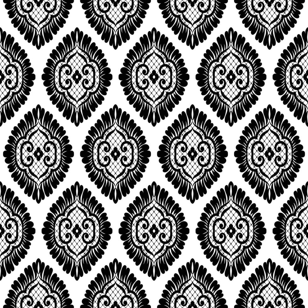 Seamless damask pattern vector