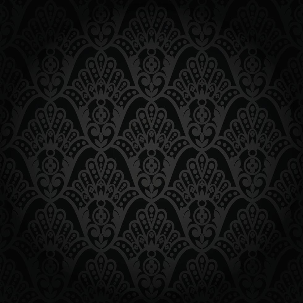 Seamless damask pattern vector