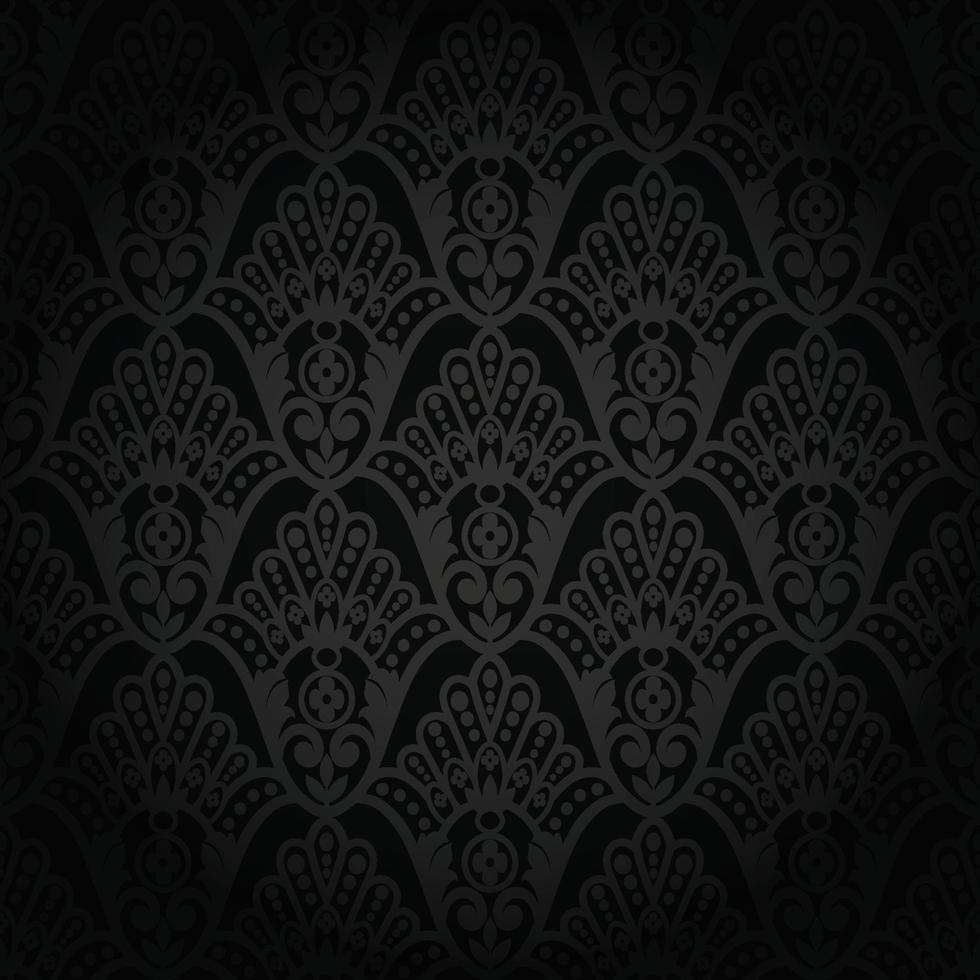 Seamless damask pattern vector