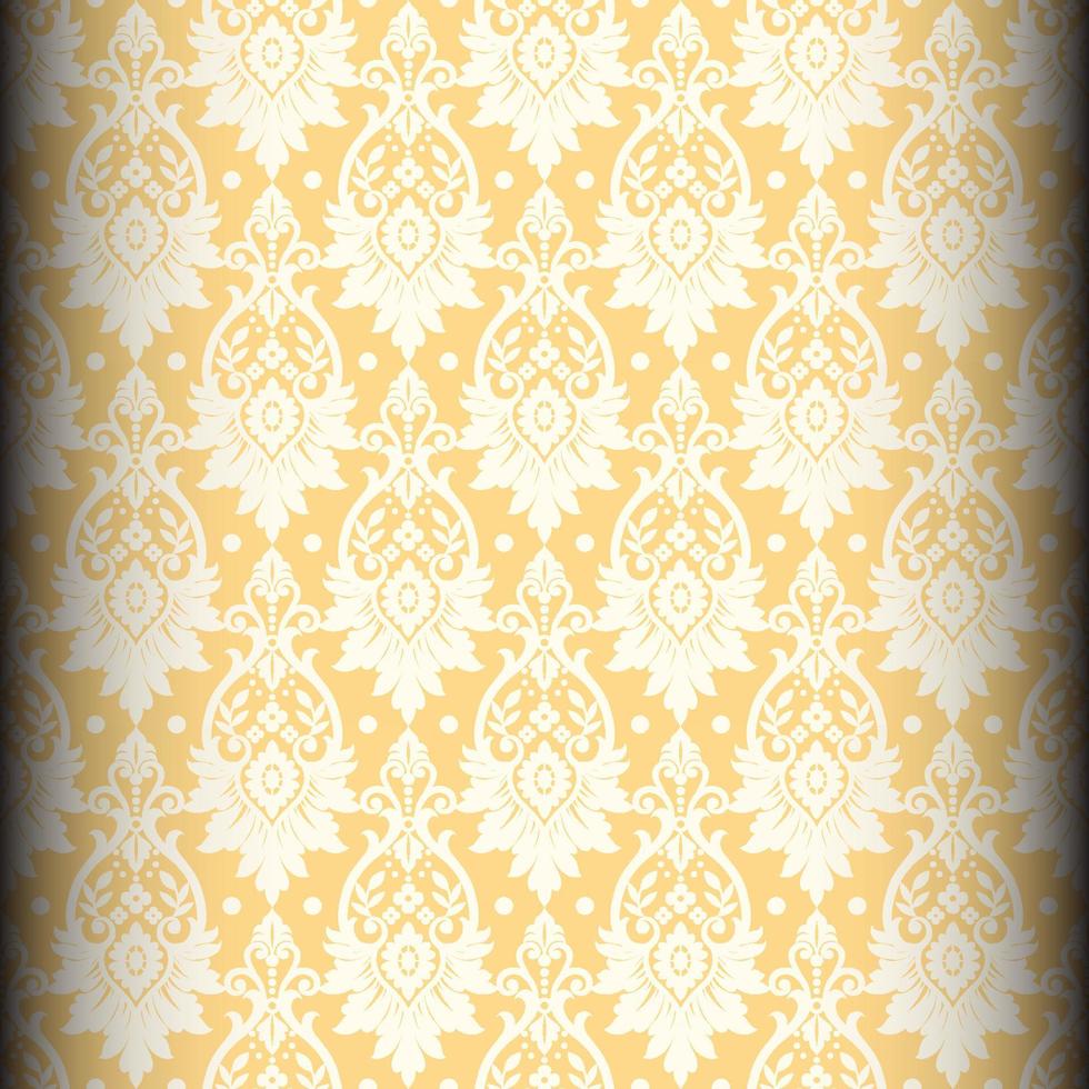 Seamless damask pattern vector
