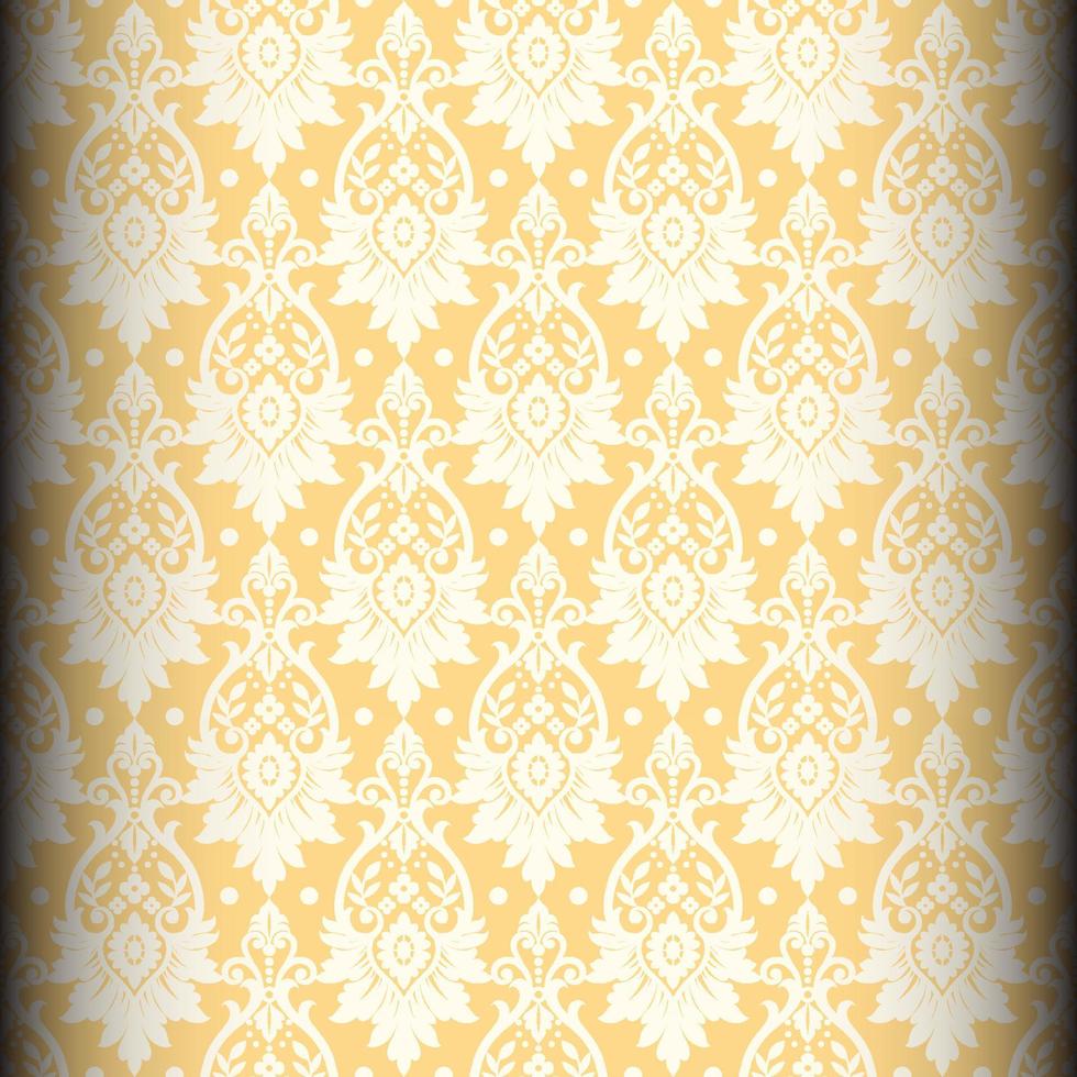 Seamless damask pattern vector