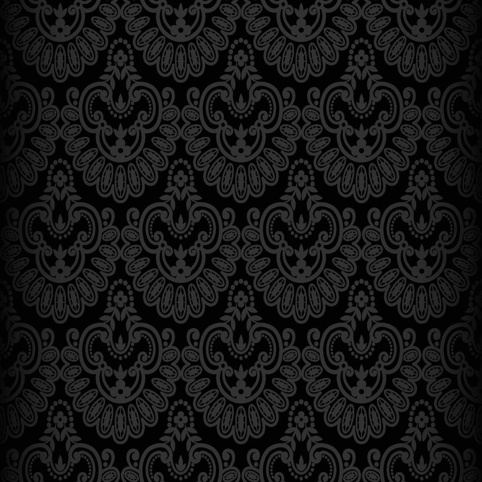 Seamless damask pattern vector