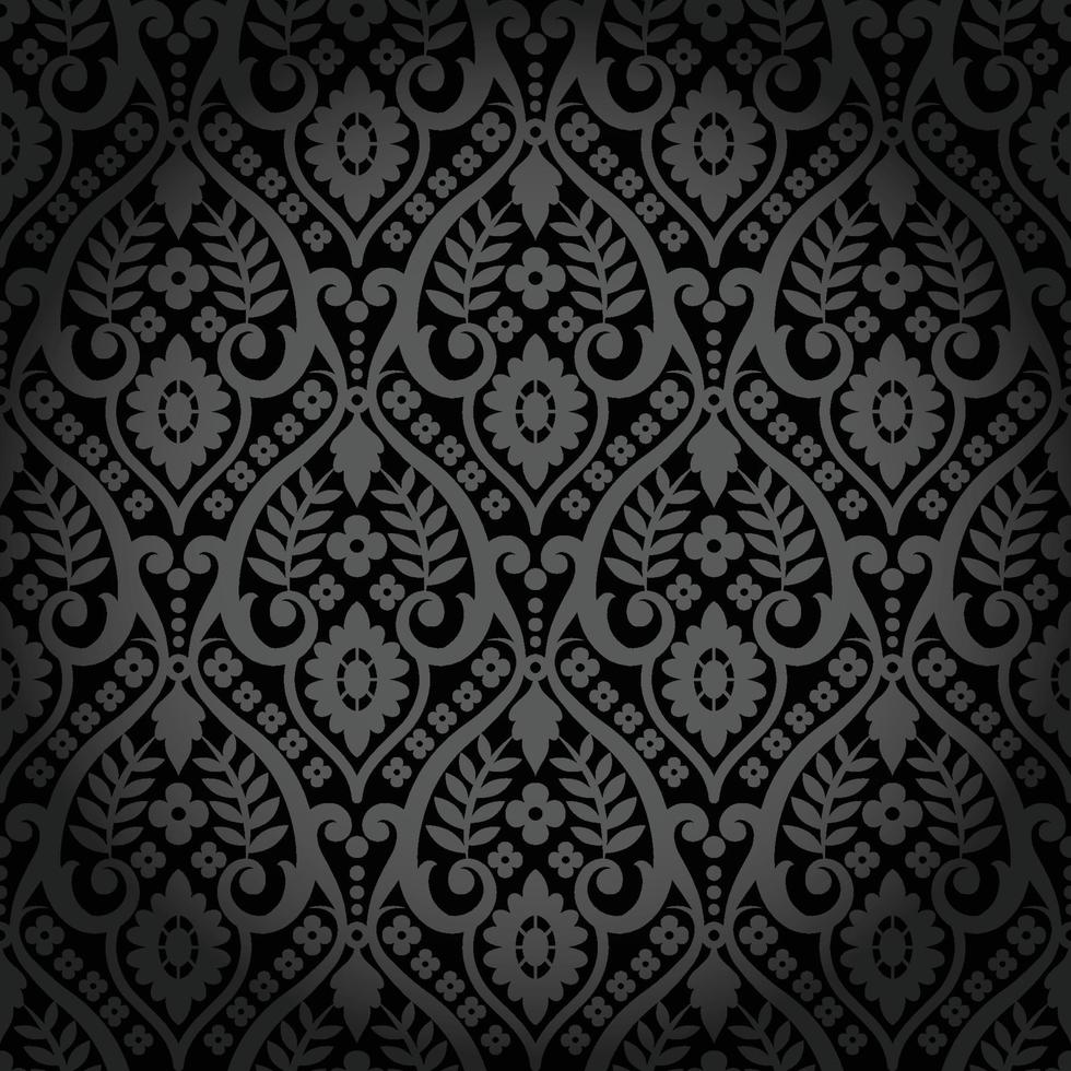 Seamless damask pattern vector
