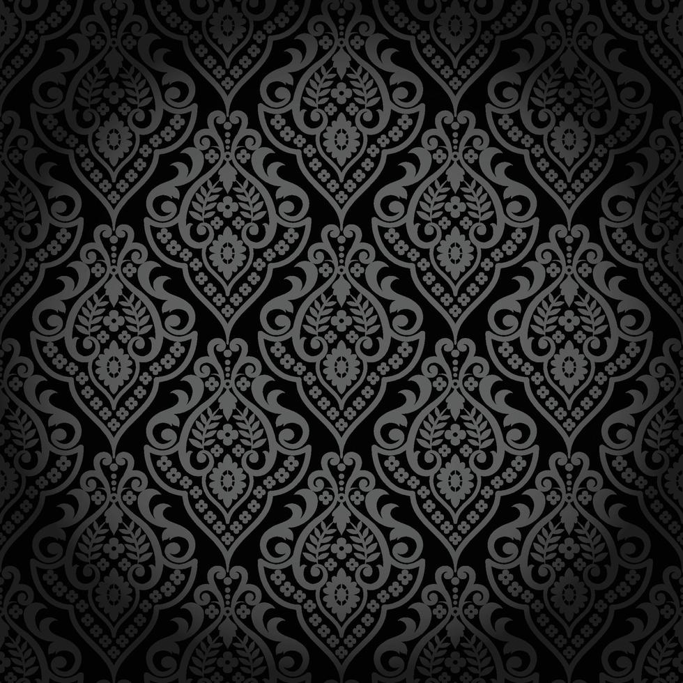 Seamless damask pattern vector