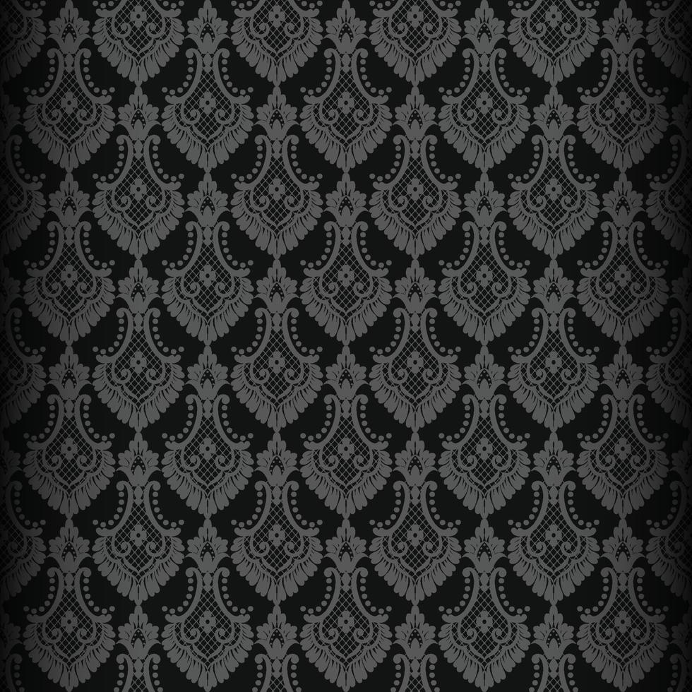 Seamless damask pattern vector