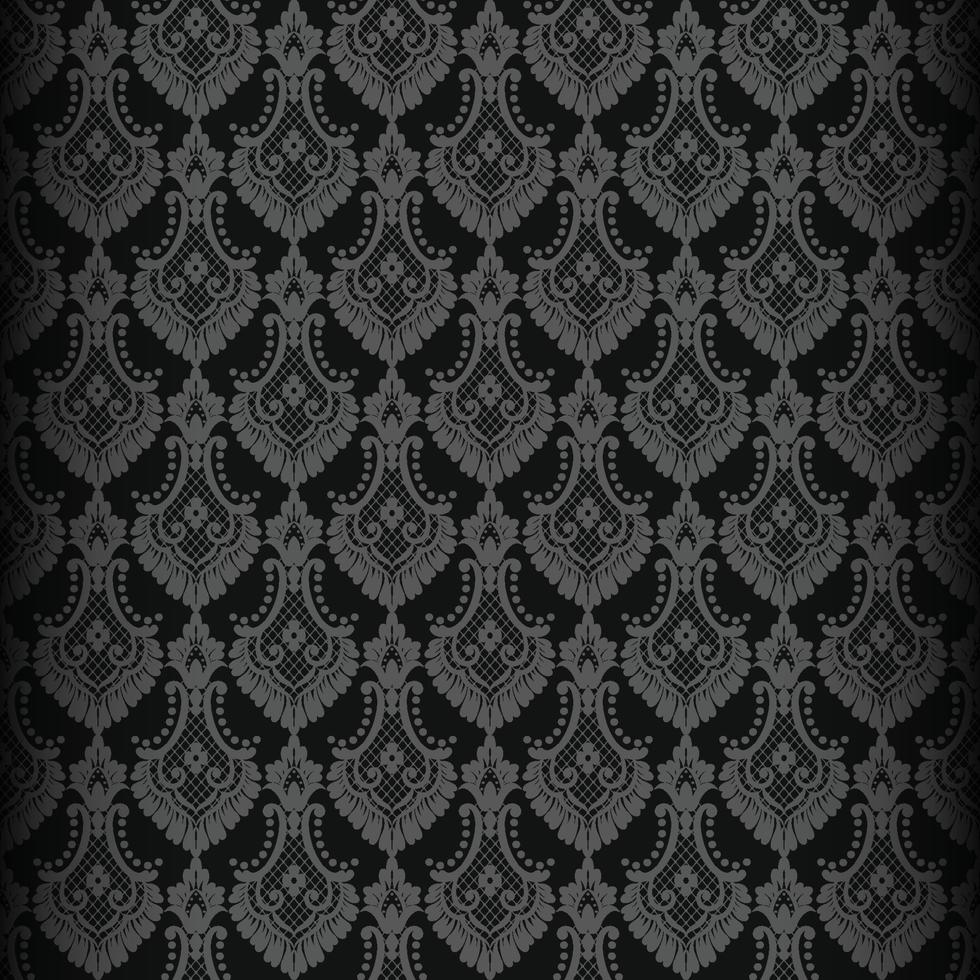 Seamless damask pattern vector