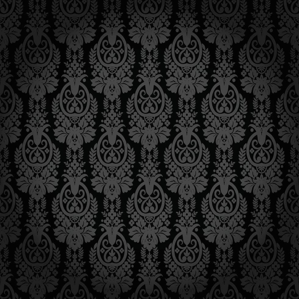 Seamless damask pattern vector