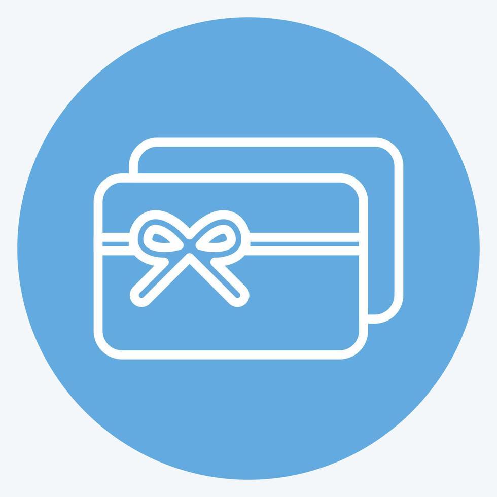 Icon Gift Card. suitable for Business symbol. blue eyes style. simple design editable. design template vector. simple symbol illustration vector