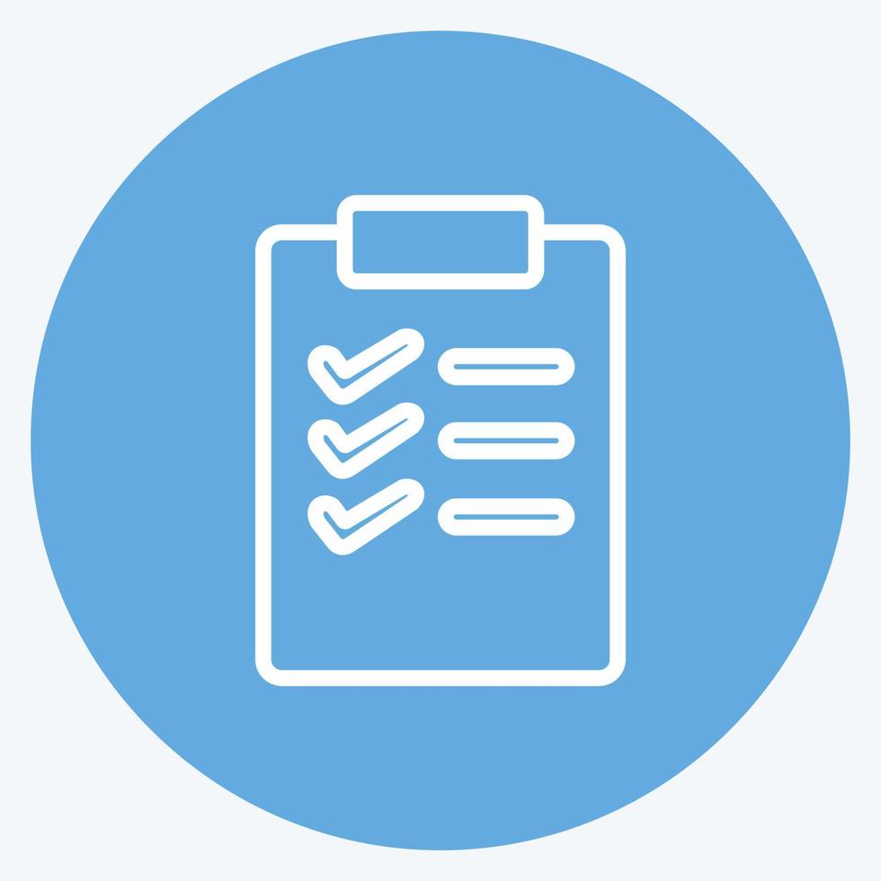Icon Wish List. suitable for Business symbol. blue eyes style. simple design editable. design template vector. simple symbol illustration vector