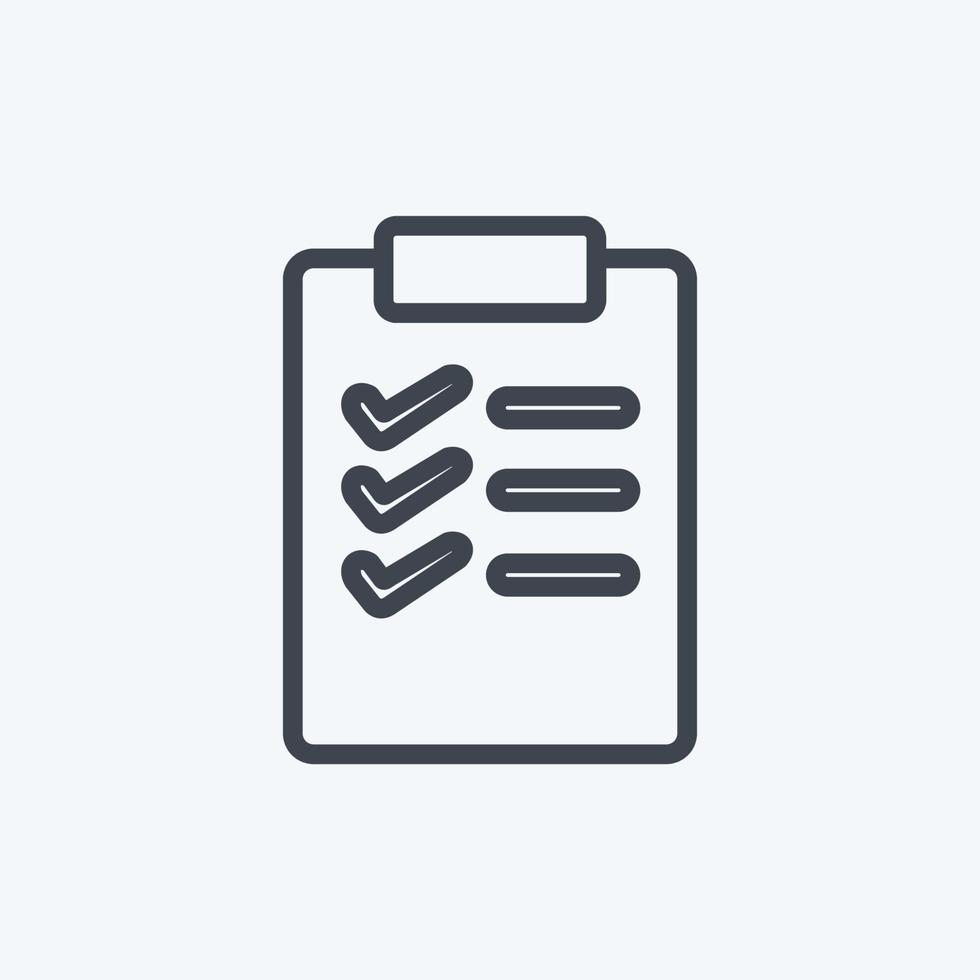 Icon Wish List. suitable for Business symbol. line style. simple design editable. design template vector. simple symbol illustration vector