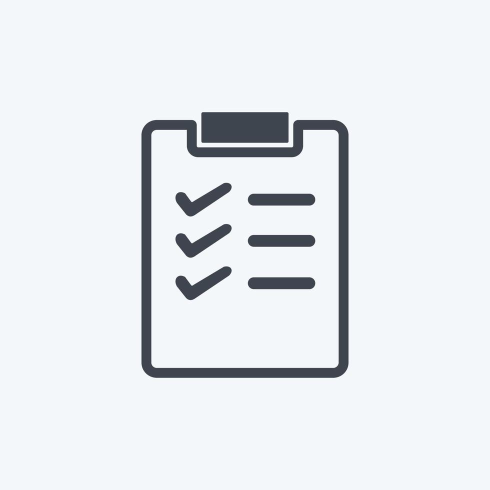 Icon Wish List. suitable for Business symbol. glyph style. simple design editable. design template vector. simple symbol illustration vector