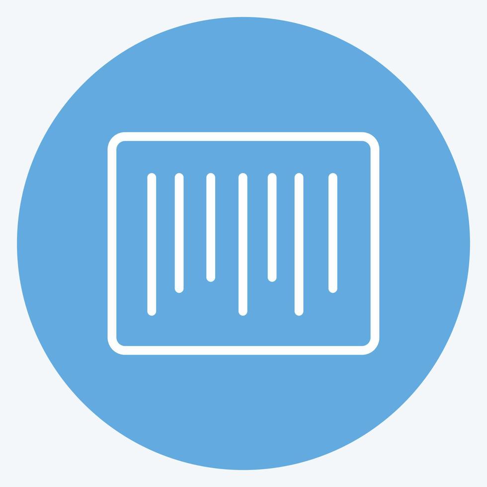 Icon Barcode. suitable for Business symbol. blue eyes style. simple design editable. design template vector. simple symbol illustration vector