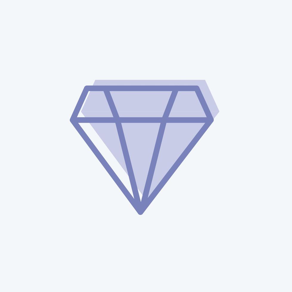 Icon Diamond. suitable for Business symbol. two tone style. simple design editable. design template vector. simple symbol illustration vector