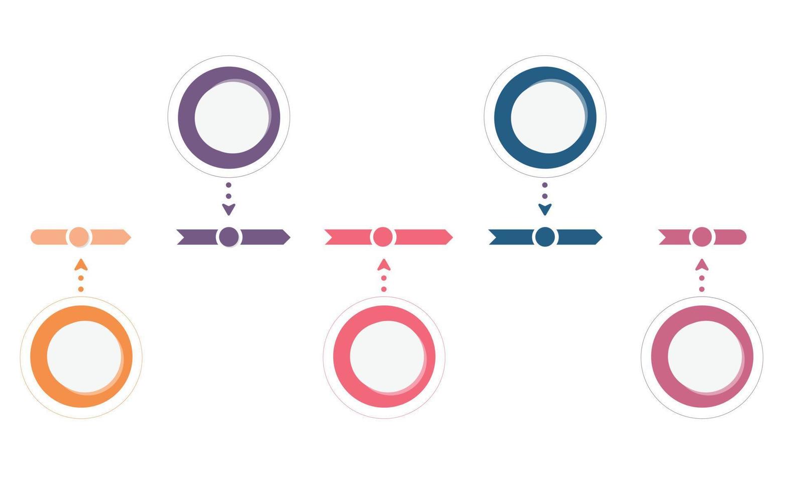 círculo de negocios iconos de infografía de línea de tiempo diseñados para plantilla de fondo abstracto elemento de hito diagrama moderno tecnología de proceso gráfico de presentación de datos de marketing digital vector