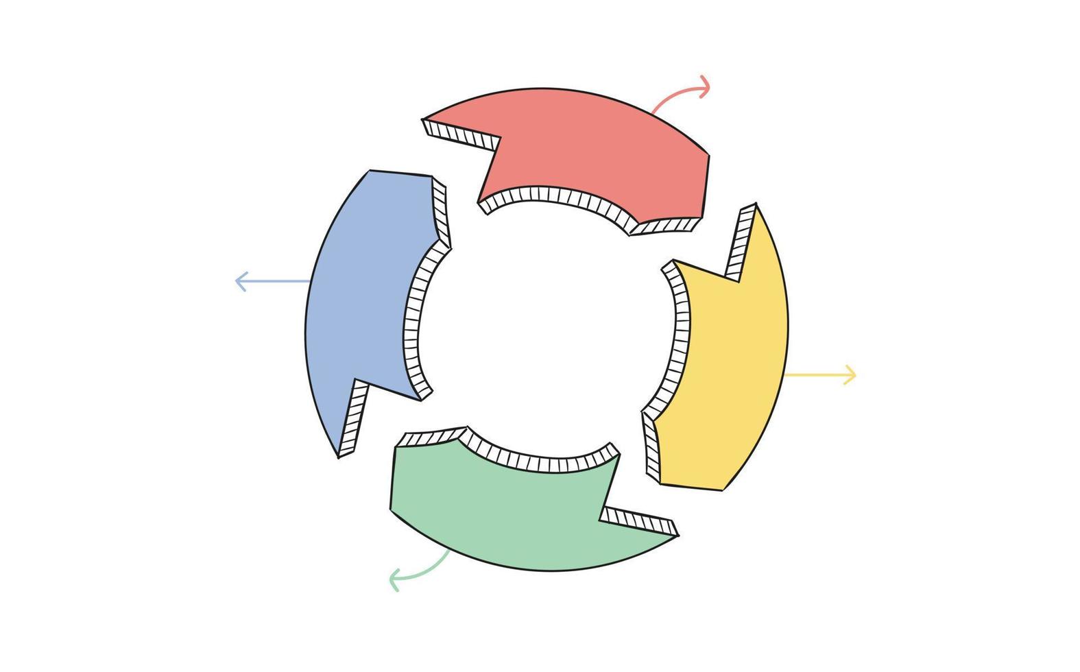 círculo de negocios iconos de infografía de línea de tiempo diseñados para plantilla de fondo abstracto elemento de hito diagrama moderno tecnología de proceso gráfico de presentación de datos de marketing digital vector