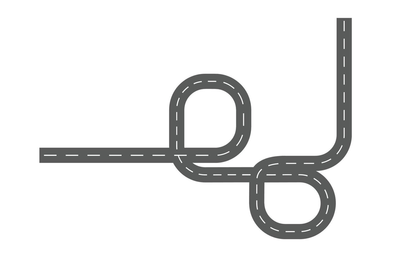 Winding road timeline concept vector