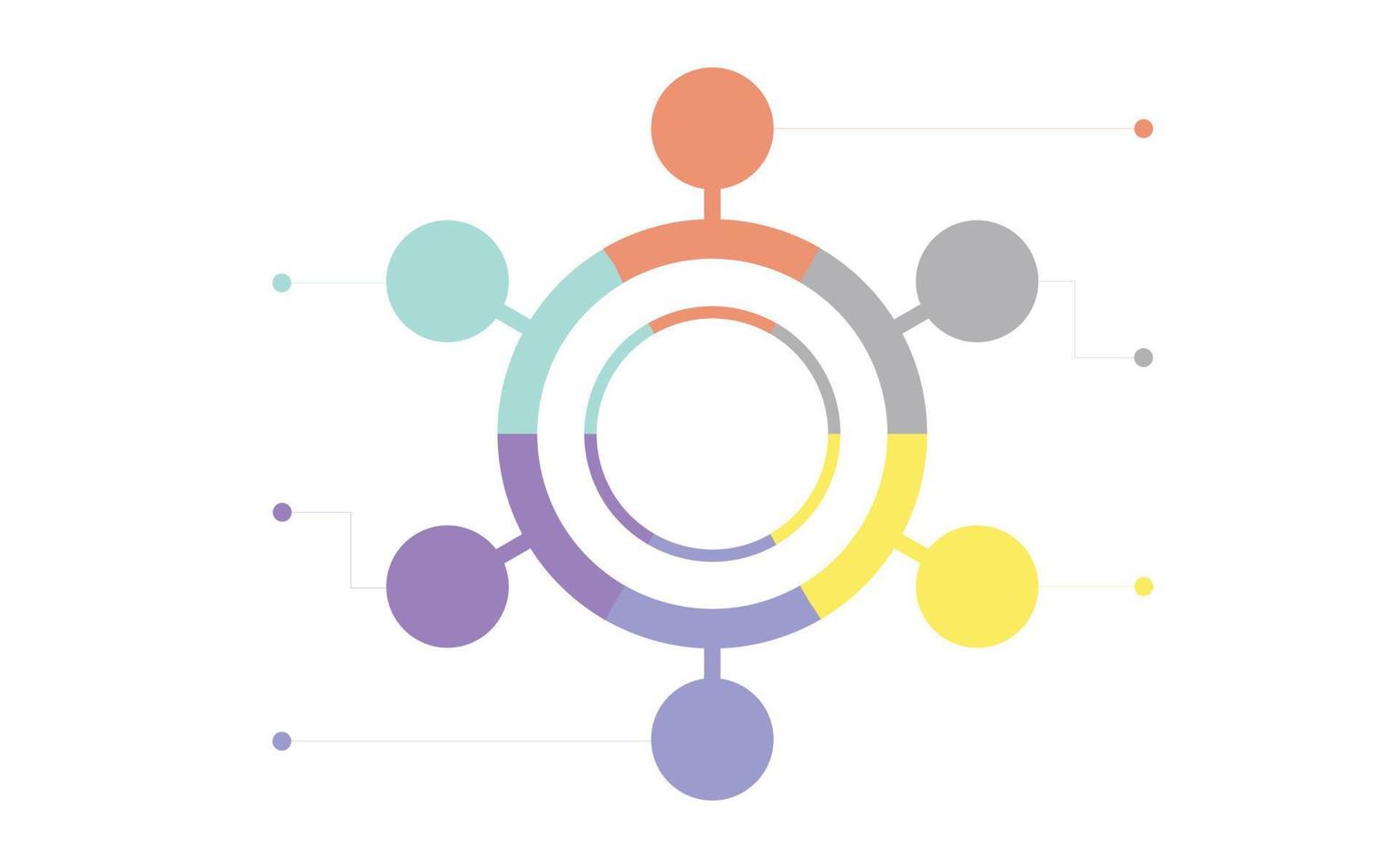 círculo de negocios iconos de infografía de línea de tiempo diseñados para plantilla de fondo abstracto elemento de hito diagrama moderno tecnología de proceso gráfico de presentación de datos de marketing digital vector