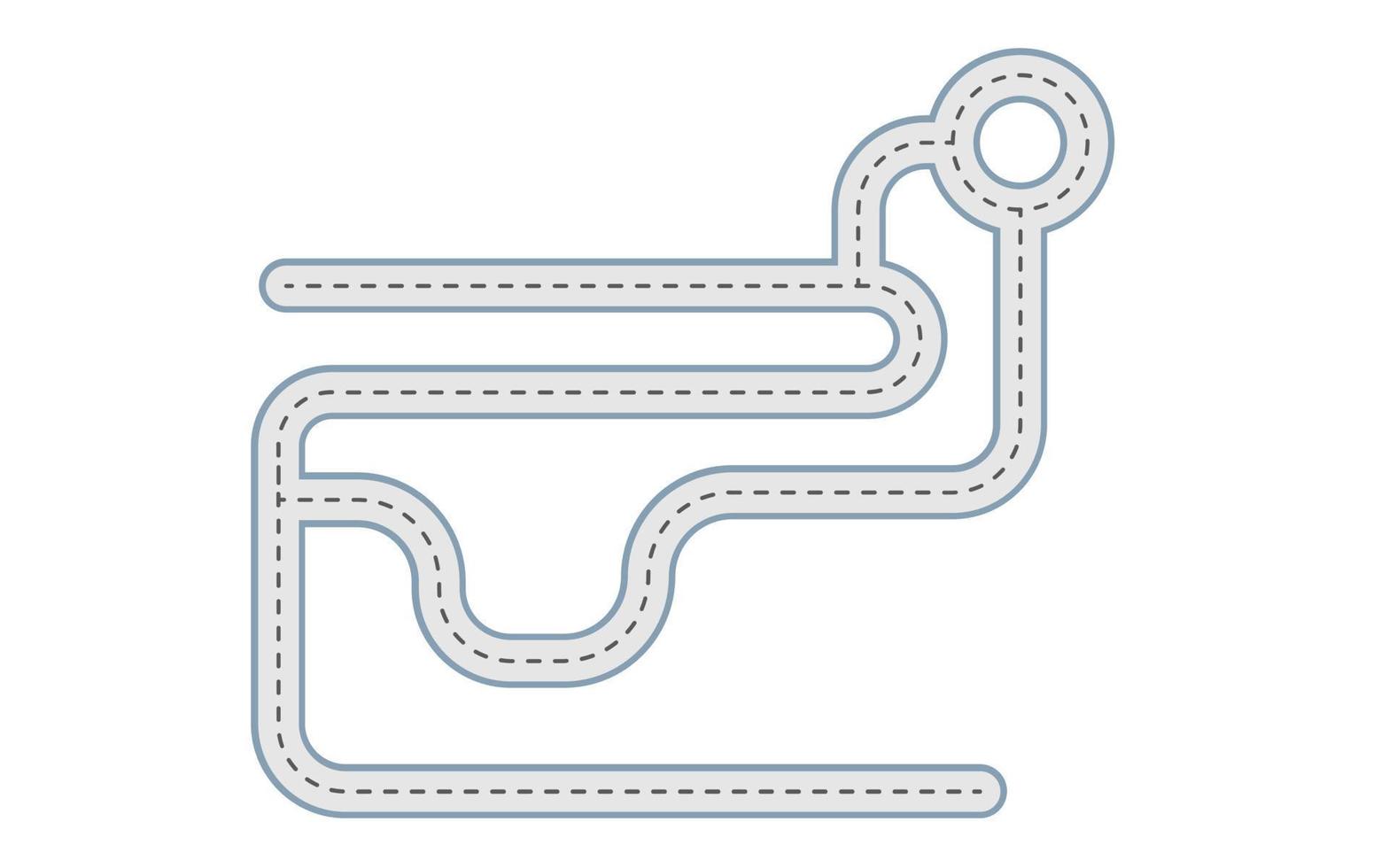 Winding road timeline concept vector