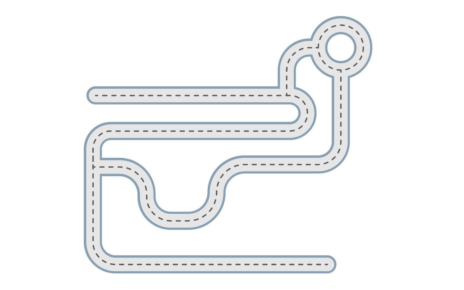 concepto de línea de tiempo de camino sinuoso vector