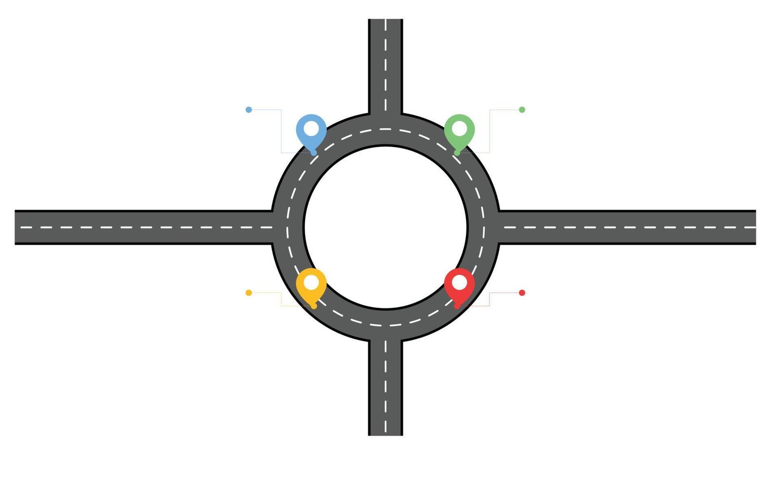 Winding road timeline concept vector