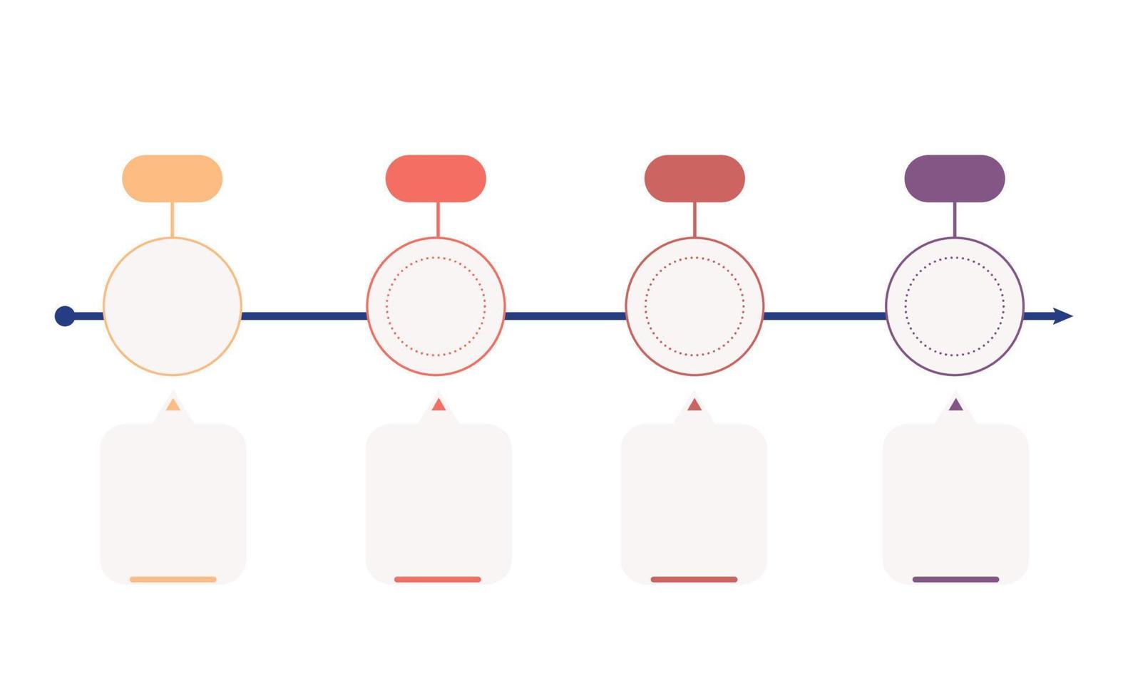 círculo de negocios iconos de infografía de línea de tiempo diseñados para plantilla de fondo abstracto elemento de hito diagrama moderno tecnología de proceso gráfico de presentación de datos de marketing digital vector