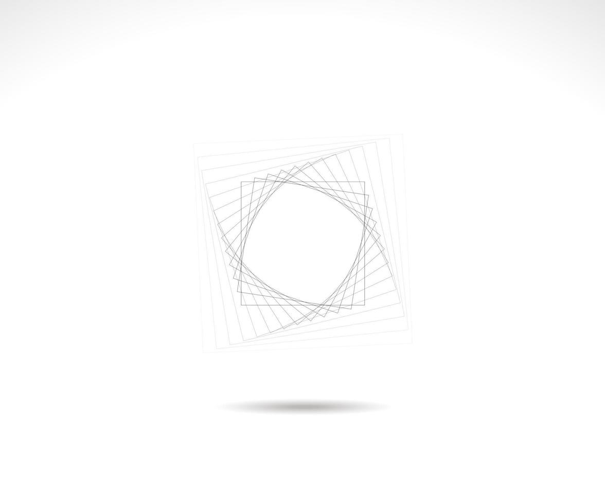 Square logo. Stroke square frame. icon, sign, symbol, Flat design, button, web, picture frame. vector - illustration eps 10.