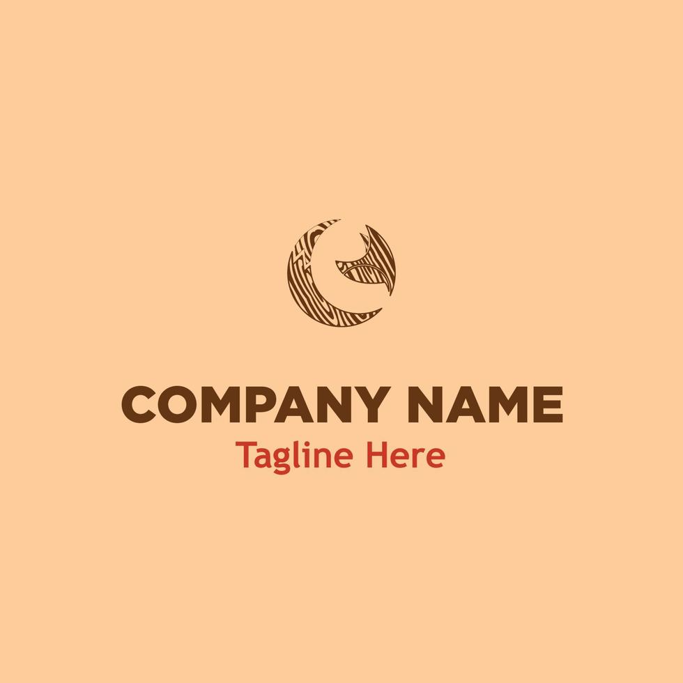 fox head and tail logo vector