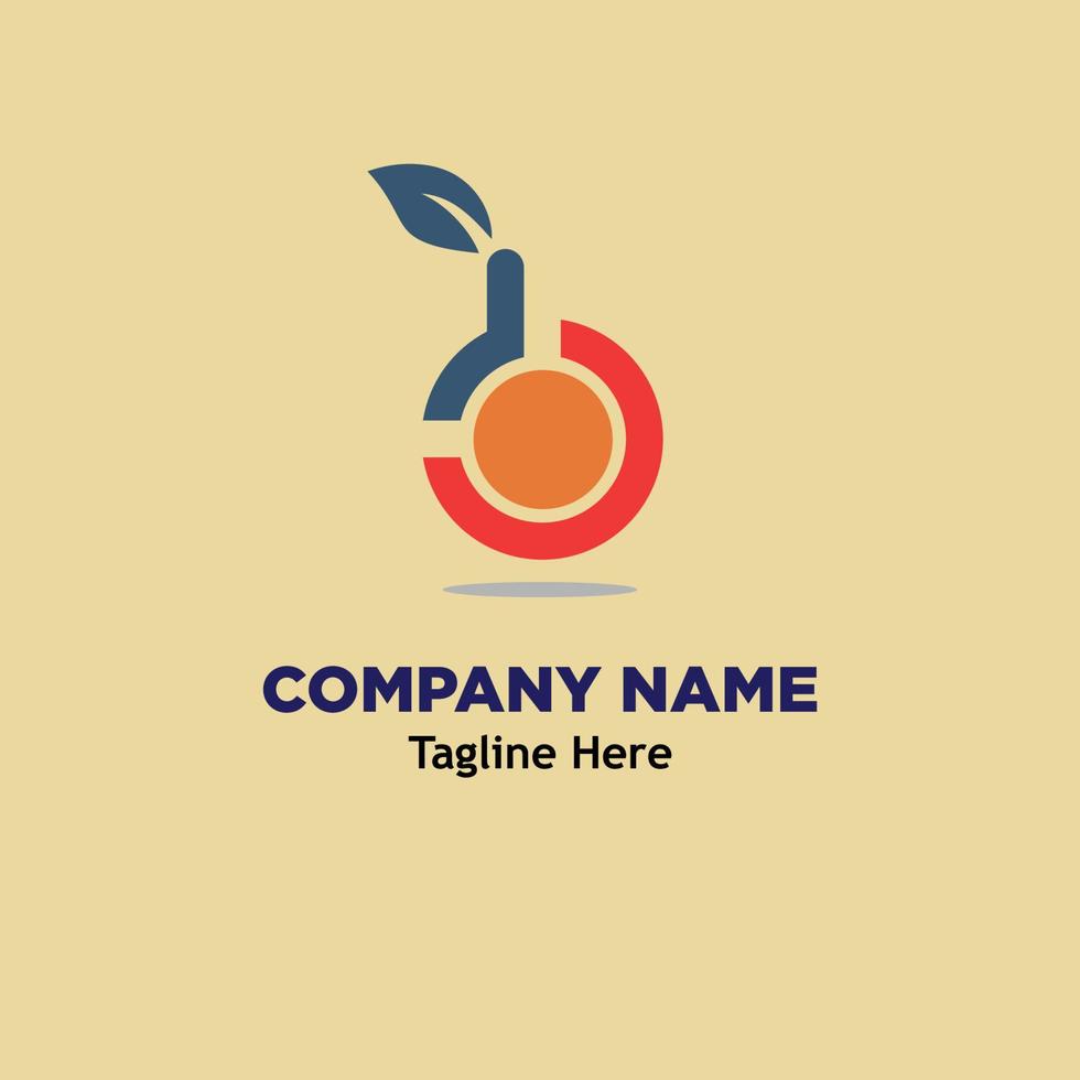 fruta canción nota logo simple icono diseño ilustración vector