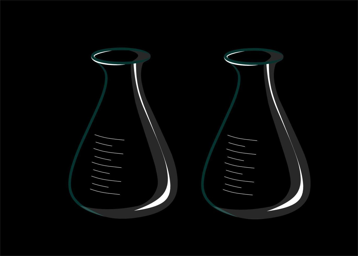 Vector Beker glass laboratory equipment made of glass