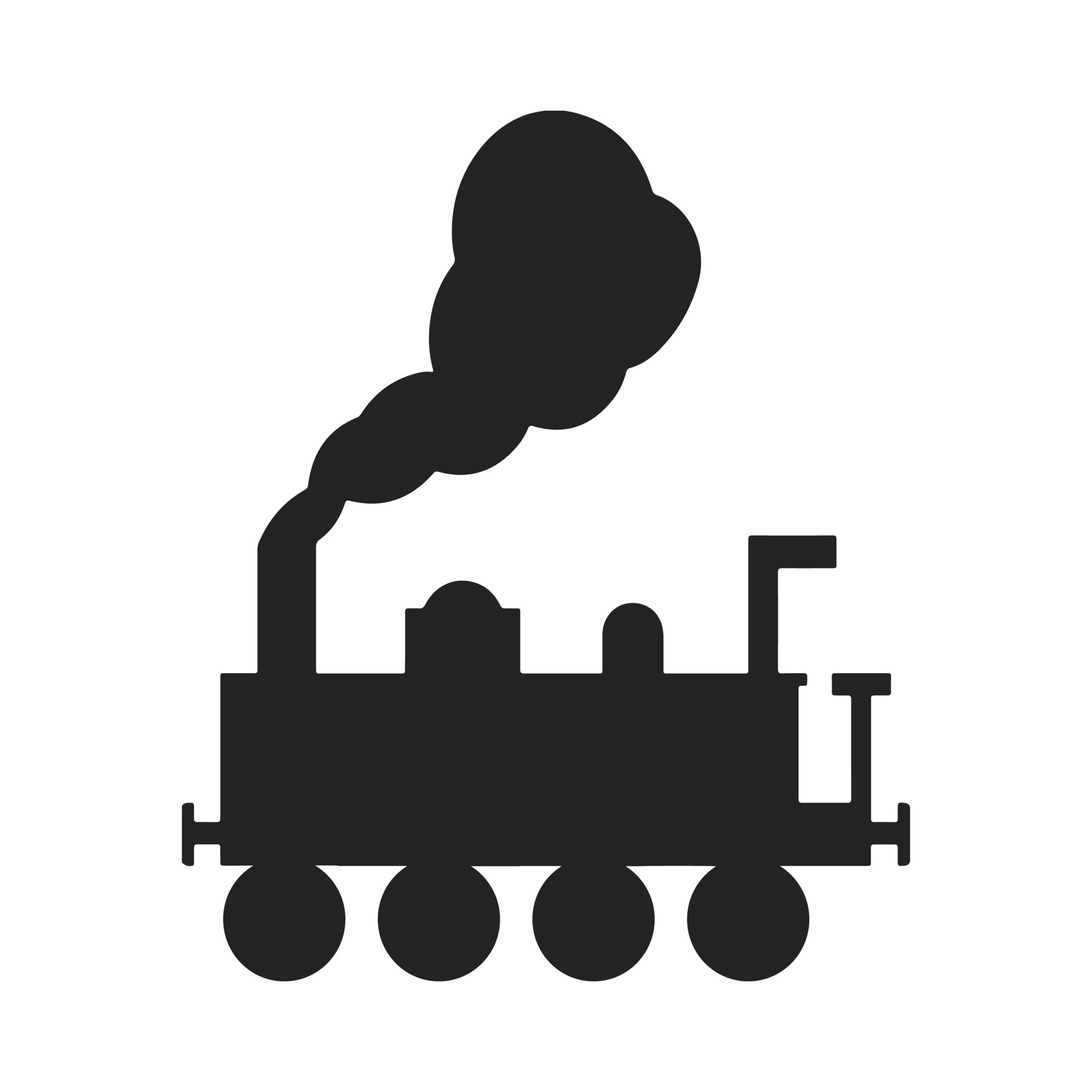 Steam Train Clipart Black And White
