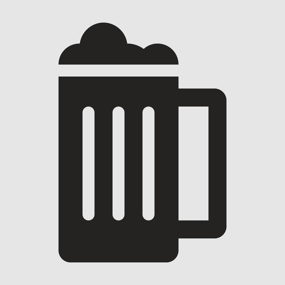 vector illustration of drinking glass icon, beer and soda.