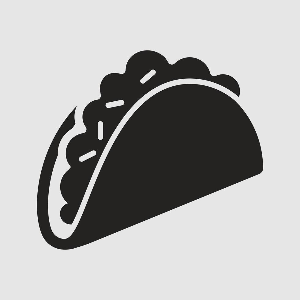 ilustración vectorial del icono de la comida de kebab, pan, comida callejera. vector