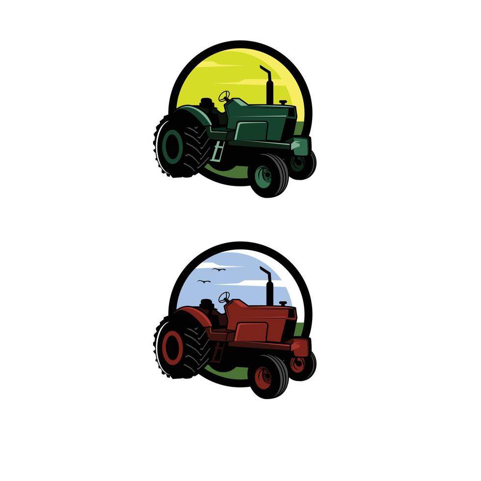 tractor logo illustration vector