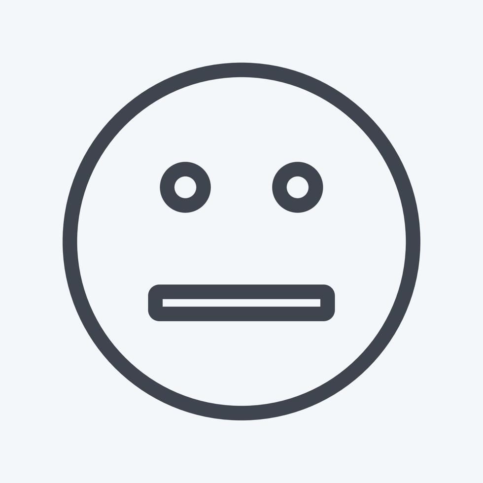 Icon Emoticon Not Talking. suitable for Emoticon symbol vector