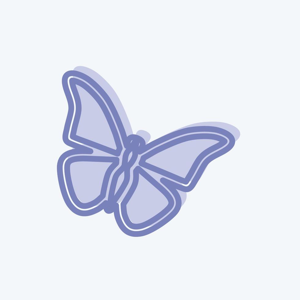 Icon Butterfly 3. suitable for Animal symbol. vector