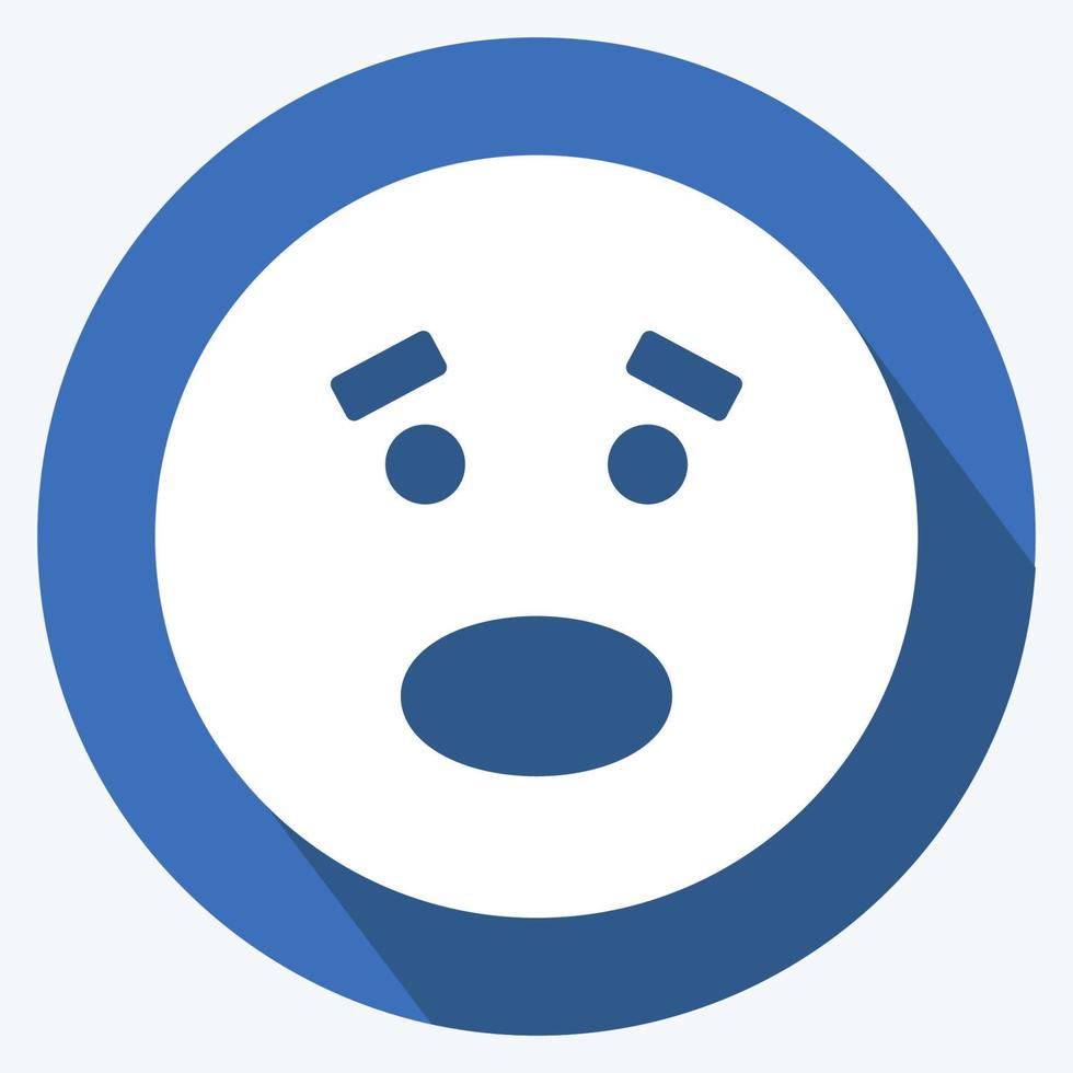 Icon Emoticon Scared. suitable for Emoticon symbol vector