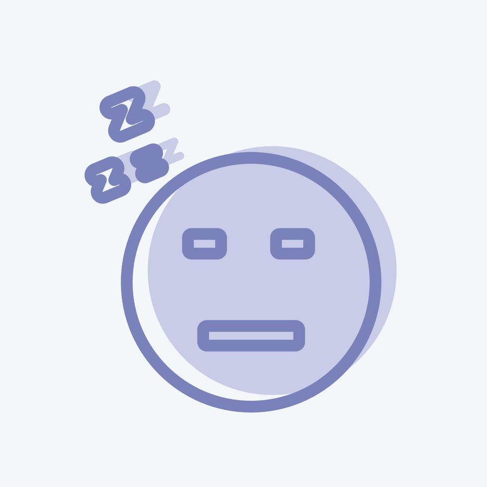 Icon Emoticon Sleepy I. suitable for Emoticon symbol. vector