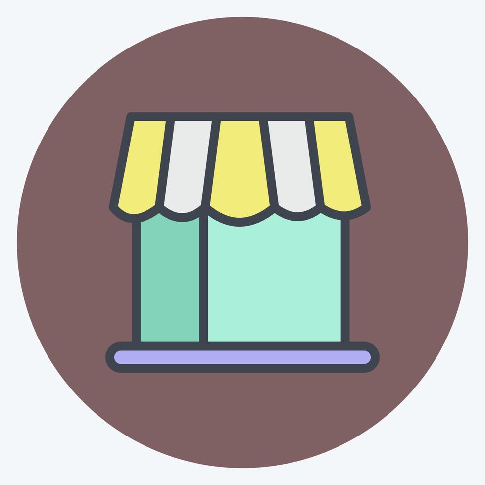 icono de compras. adecuado para el símbolo de negocios. estilo compañero de color. diseño simple editable. vector de plantilla de diseño. ilustración de símbolo simple