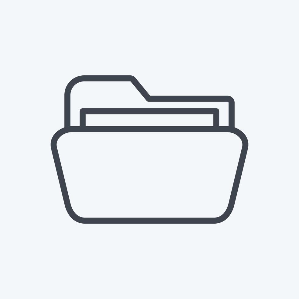 Icon Folder 2. suitable for Web Interface symbol. vector