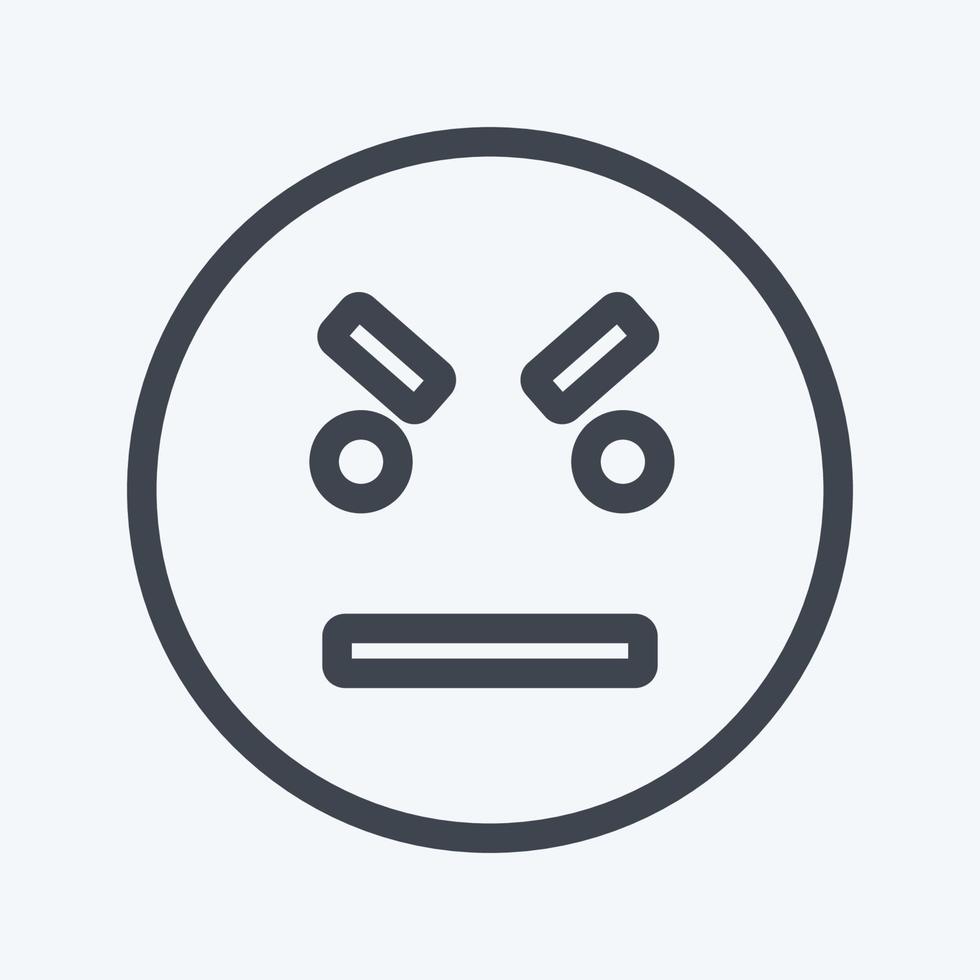 Icon Emoticon Angry. suitable for Emoticon symbol vector