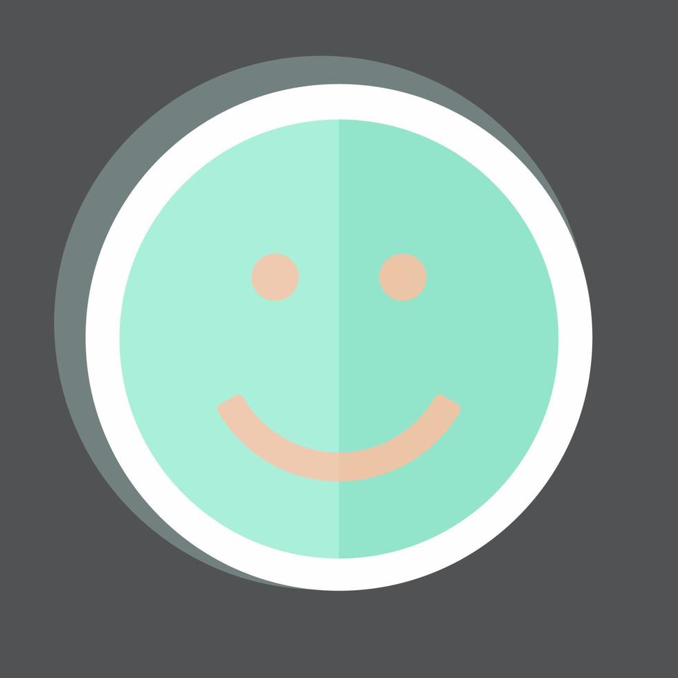 Sticker Emoticon Smile. suitable for Emoticon symbol. vector