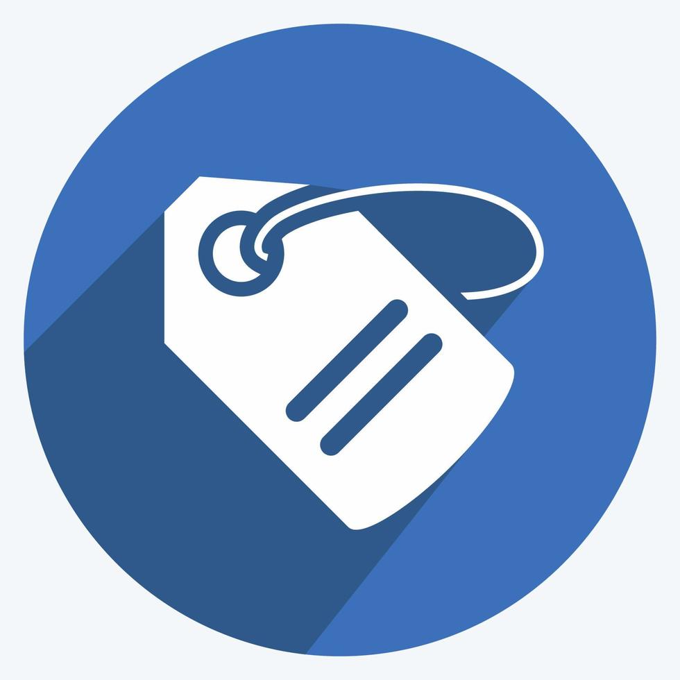 Icon Price Tag. suitable for Business symbol. long shadow style. simple design editable. design template vector. simple symbol illustration vector