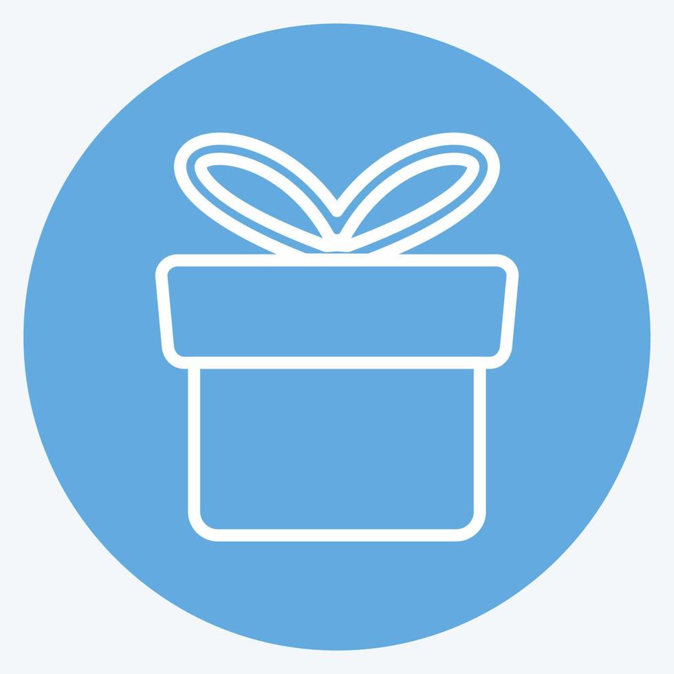 Icon Gift. suitable for Business symbol. blue eyes style. simple design editable. design template vector. simple symbol illustration vector