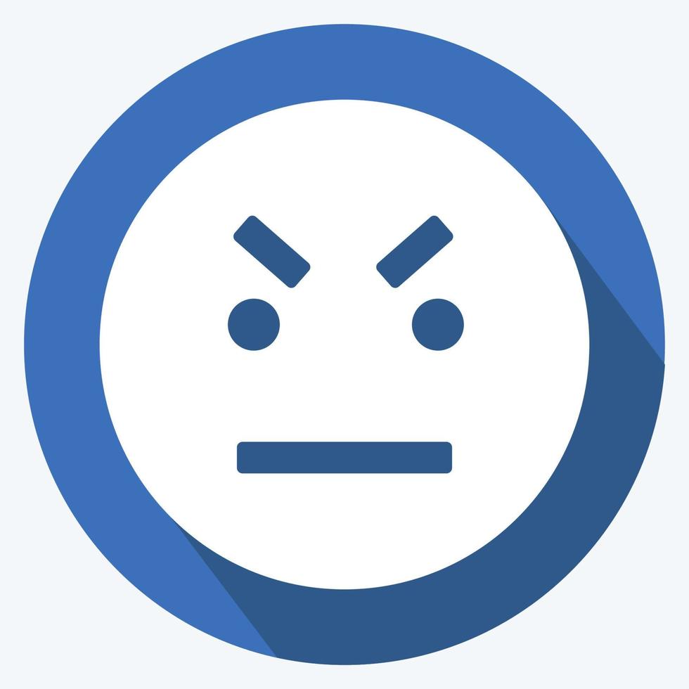 Icon Emoticon Angry. suitable for Emoticon symbol. vector