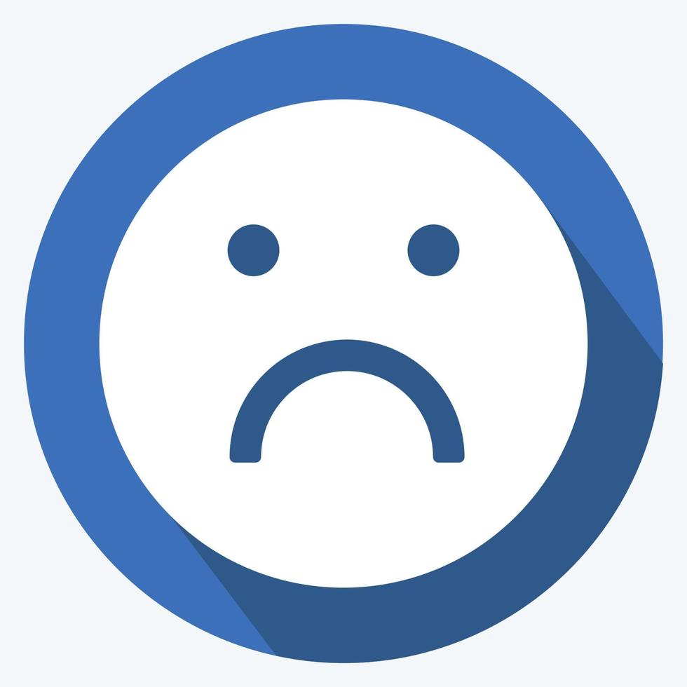 Icon Emoticon Sad. suitable for Emoticon symbol vector