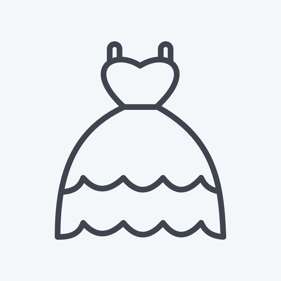 Icon Dress. suitable for Business symbol. line style. simple design editable. design template vector. simple symbol illustration vector