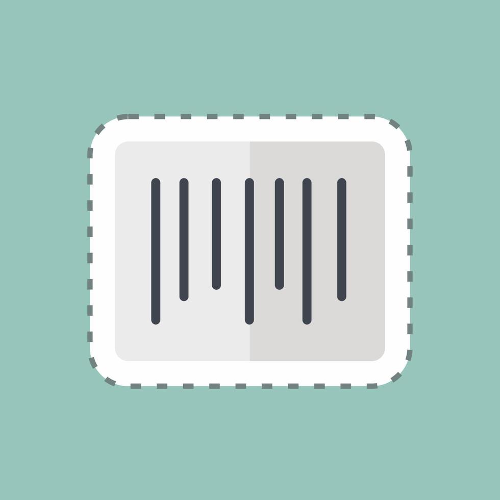 Sticker line cut Barcode. suitable for Business symbol. simple design editable. design template vector. simple symbol illustration vector