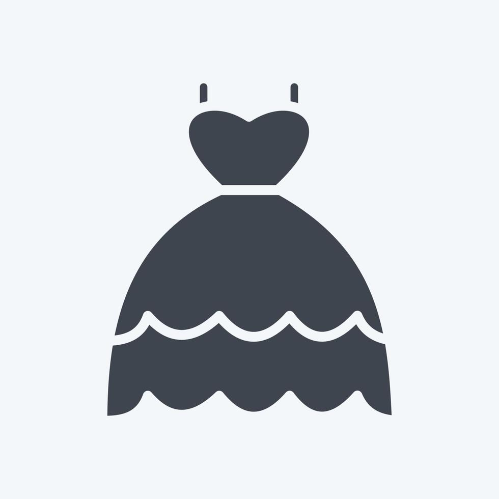 Icon Dress. suitable for Business symbol. glyph style. simple design editable. design template vector. simple symbol illustration vector