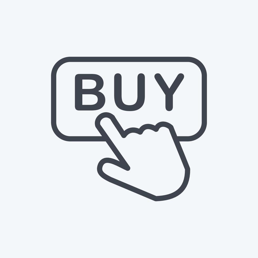 Icon Buy Now. suitable for Business symbol. line style. simple design editable. design template vector. simple symbol illustration vector